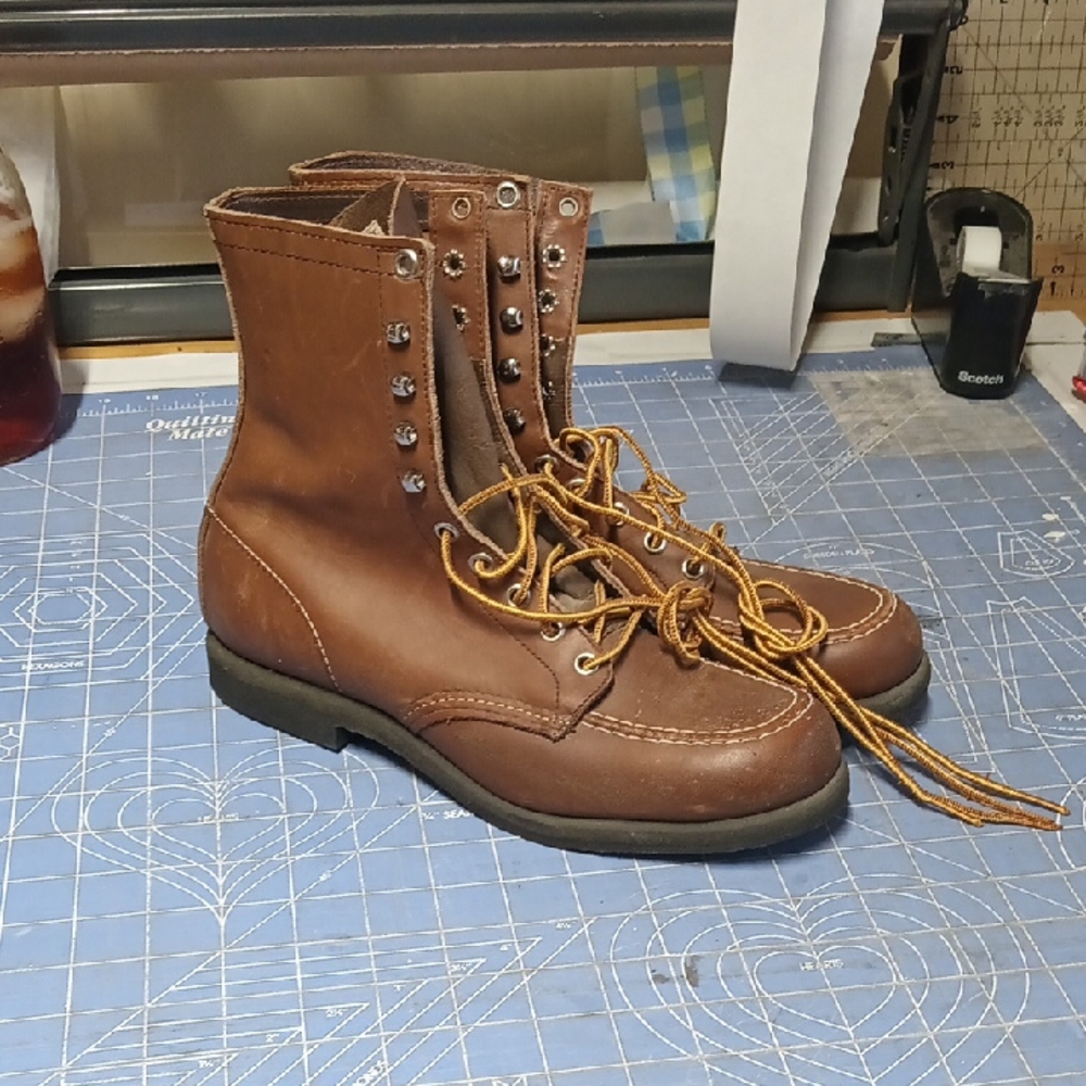 Red Wing Shoes Brown Lace Up Boots